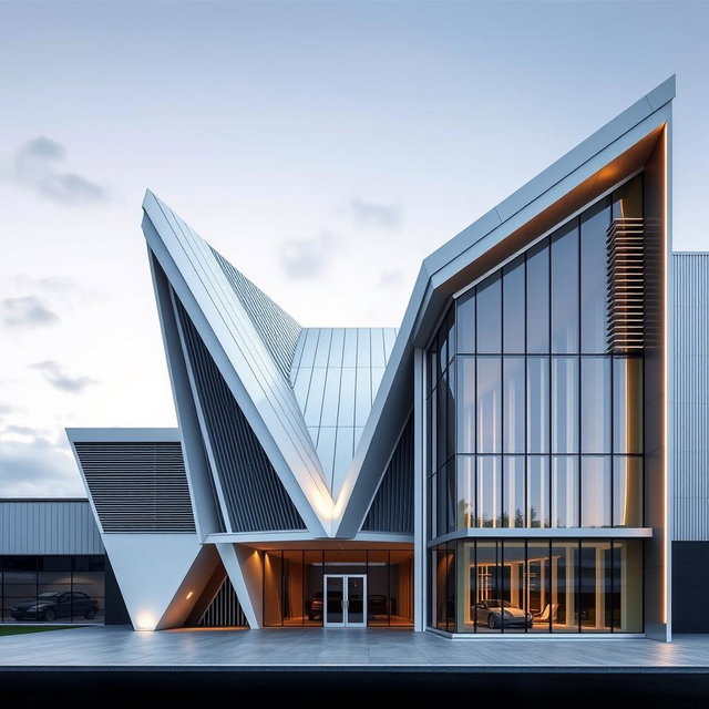Architectural Marvel: V-Shape Front Elevation