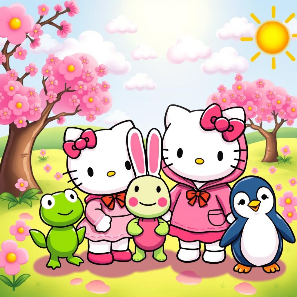 Whimsical Hello Kitty Adventure: Join the Fun with Friends!