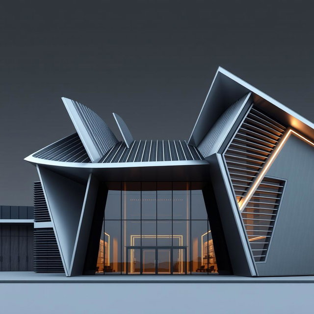 Architectural Marvel: V-Shape Front Elevation