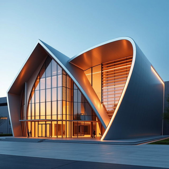 Architectural Marvel: V-Shape Front Elevation
