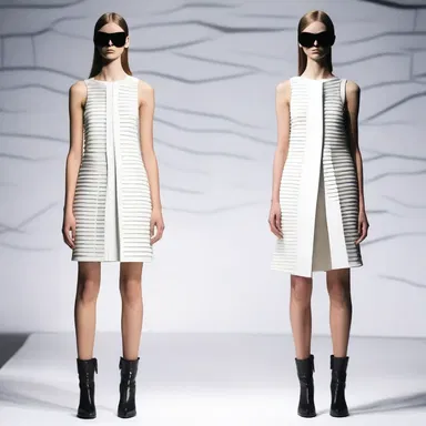 The fashion designer drew inspiration from the concept of amitotic cell division, incorporating clean lines and minimalistic designs into their latest collection.