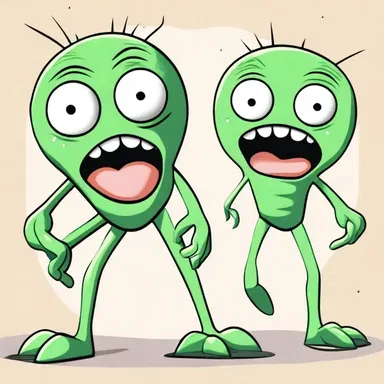 The cartoon character had the ability to split into multiple copies of themselves using amitotic cell division, leading to hilarious and chaotic situations.
