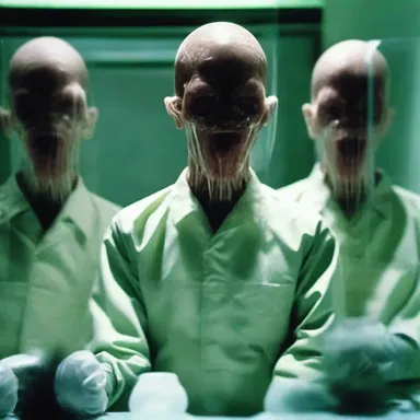 In the suspenseful horror movie, the antagonist secretly conducted unethical experiments on individuals, using amitotic cell division to create terrifying creatures.