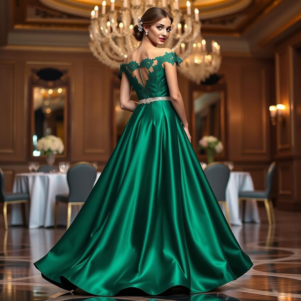 A stunning new evening gown for women, designed with an elegant silhouette