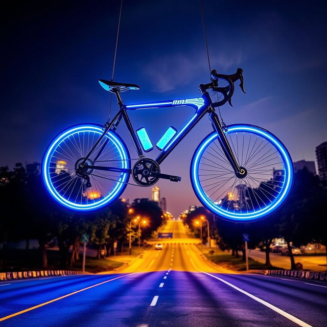 Soar Above: The Neon Bicycle Experience