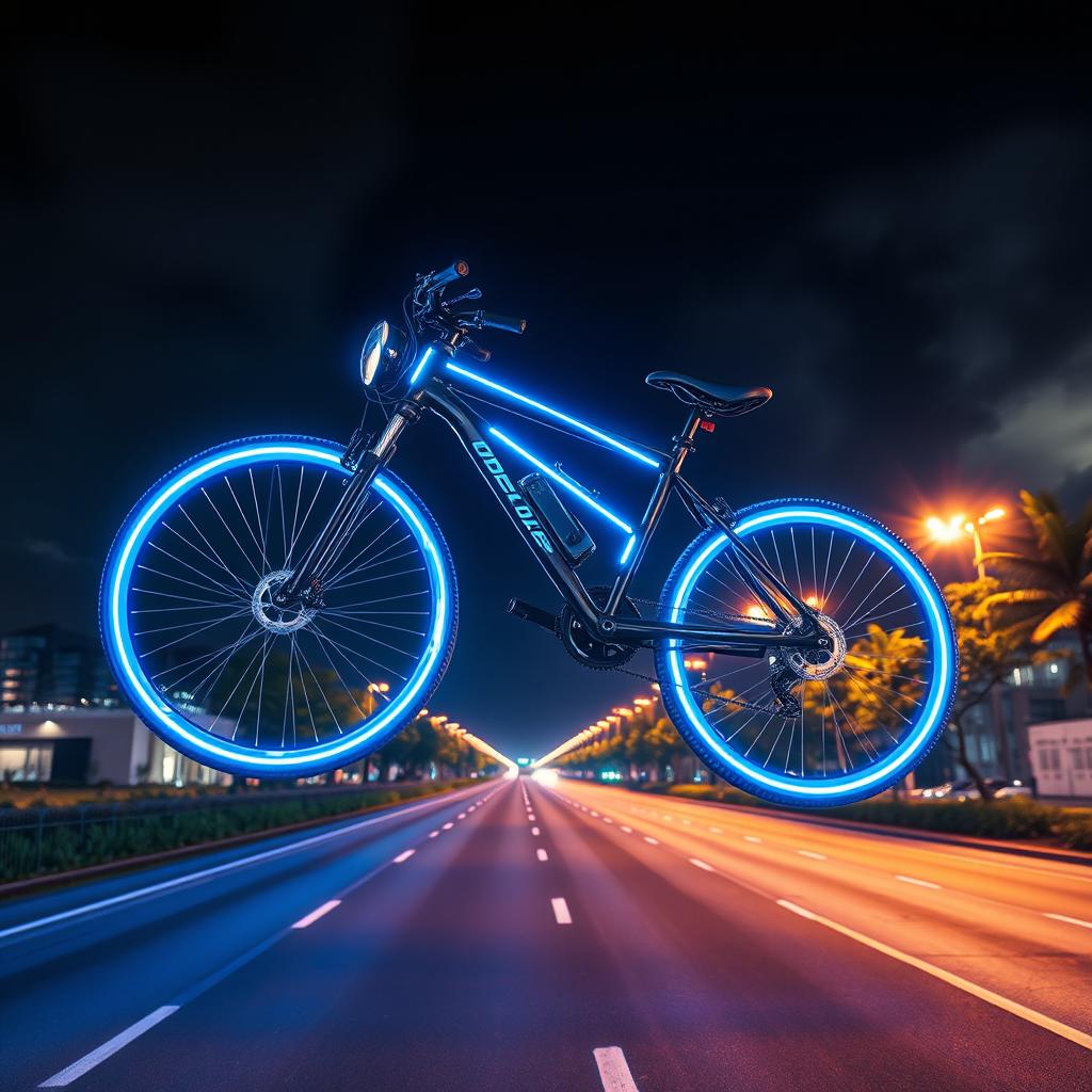 Soar Above: The Neon Bicycle Experience