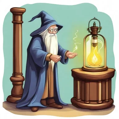 In a world of magic, the wizard used an ammeter to measure the flow of electrical current in his enchanted laboratory.