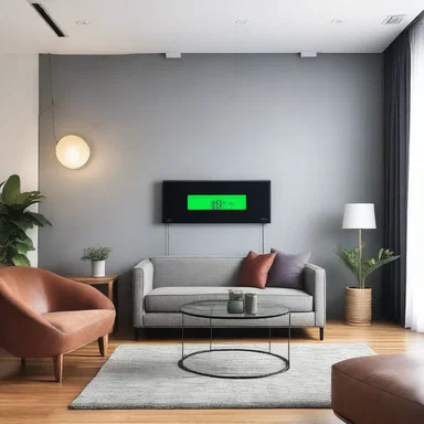 The sleek modern living room had a high-tech ammeter installed on the wall to monitor the electrical usage.