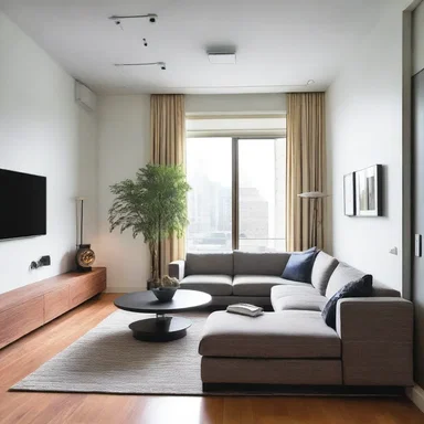 The sleek modern living room had a high-tech ammeter installed on the wall to monitor the electrical usage.