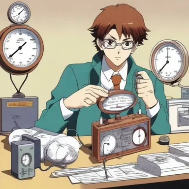The protagonist in the anime series was a brilliant inventor who always carried an ammeter to analyze bizarre electrical phenomena.