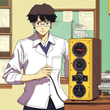The protagonist in the anime series was a brilliant inventor who always carried an ammeter to analyze bizarre electrical phenomena.