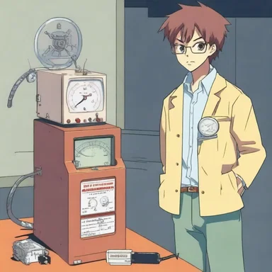 The protagonist in the anime series was a brilliant inventor who always carried an ammeter to analyze bizarre electrical phenomena.