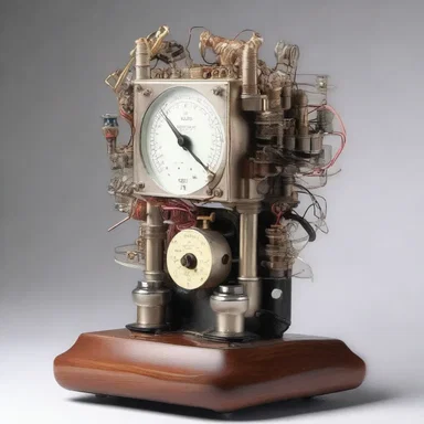 The artist created a mesmerizing sculpture by intertwining an ammeter with various electrical components, symbolizing the power of electricity.