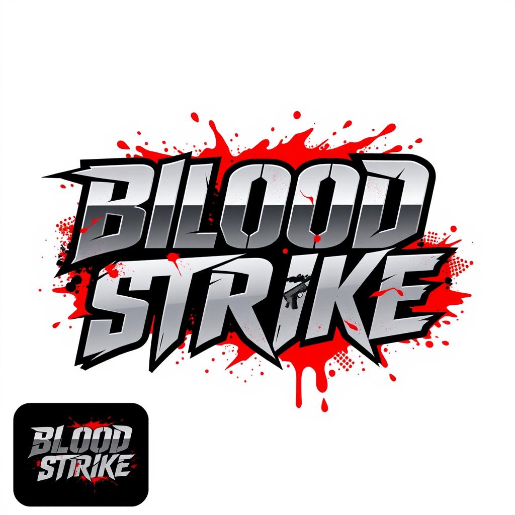 A striking logo design for the game 'Blood Strike'