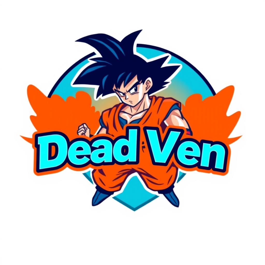A stylized logo featuring Goku inspired elements, designed for TikTok, incorporating the name 'Dead Ven'