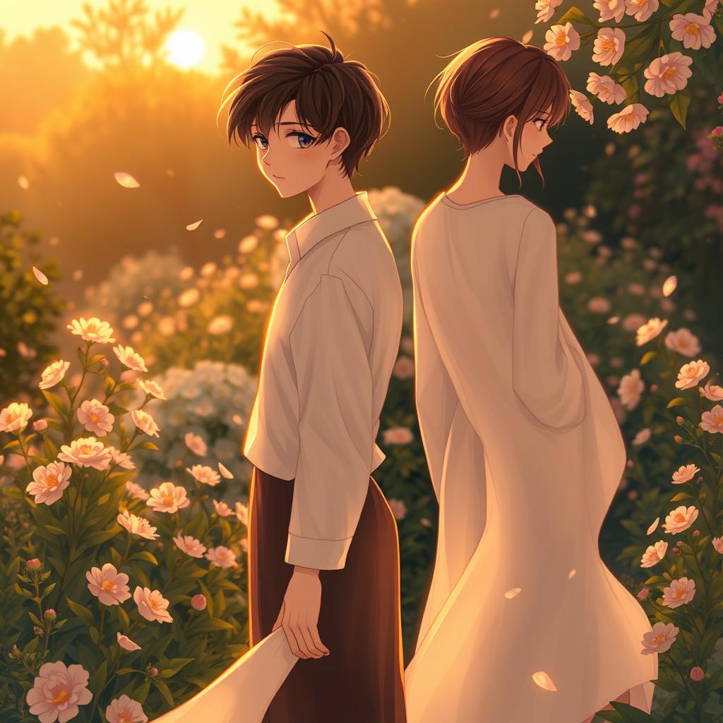 A serene and enchanting depiction of 'The Unconfessed Love', illustrating a tender and heartfelt moment in a picturesque setting