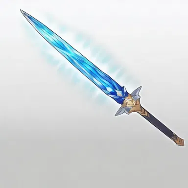 In the anime series, the protagonist's weapon was a mystical sword infused with ammino crystals.
