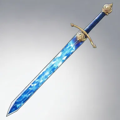 In the anime series, the protagonist's weapon was a mystical sword infused with ammino crystals.
