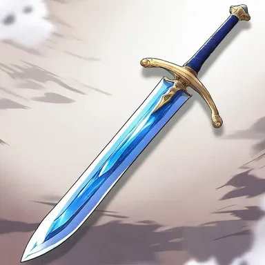 In the anime series, the protagonist's weapon was a mystical sword infused with ammino crystals.