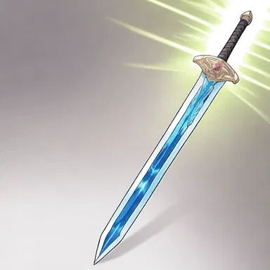 In the anime series, the protagonist's weapon was a mystical sword infused with ammino crystals.