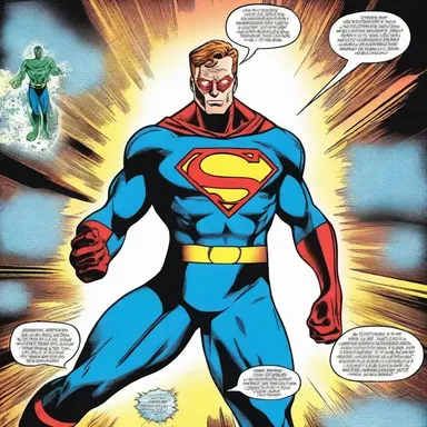 The comic book superhero derived their powers from an ammino-infused serum experiment gone wrong.