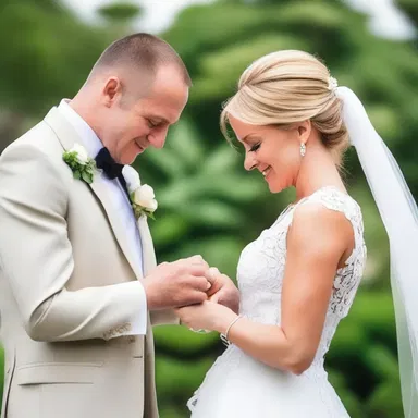 The couple exchanged ammino rings as a symbol of their eternal love and commitment.