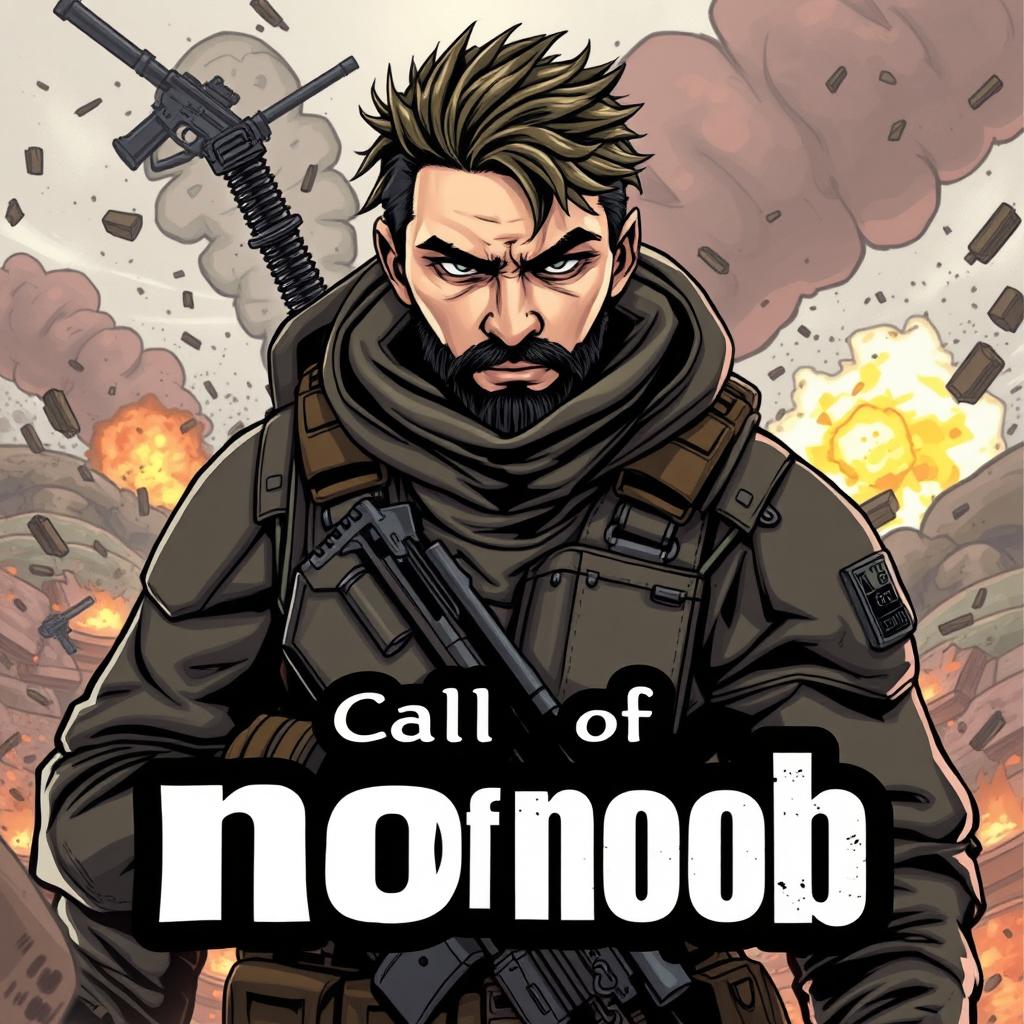 A detailed illustration of Niktu, a character from Call of Duty, depicted in an intense battle setting