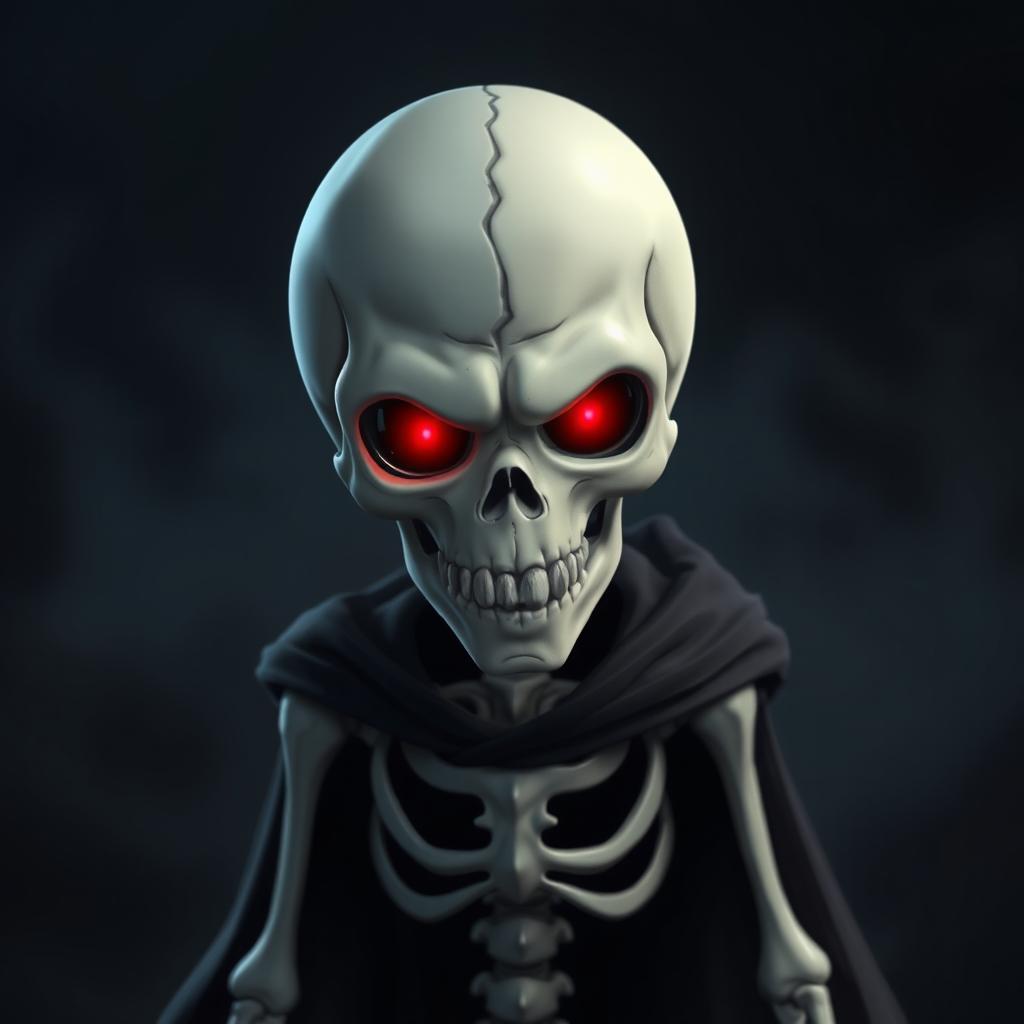 Duality of Shadows: Emotionless Skeleton Character