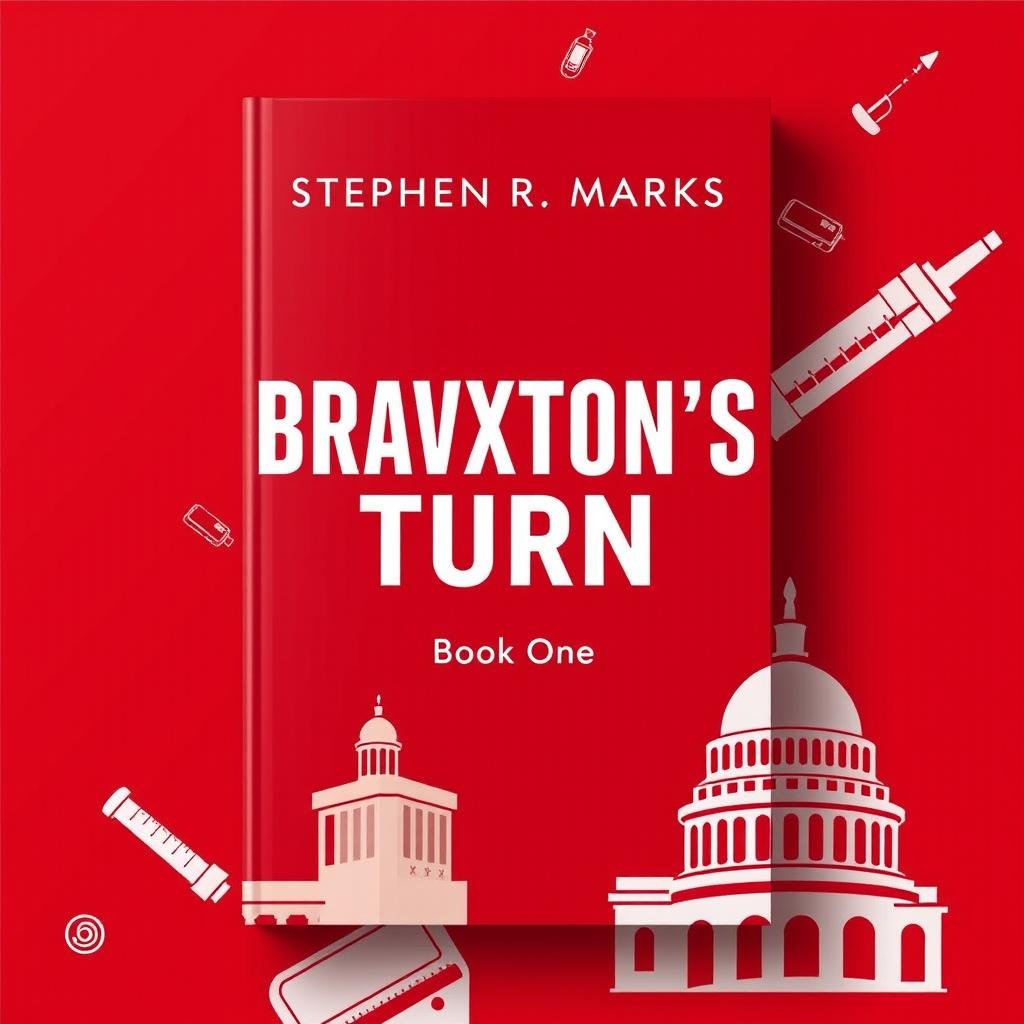 A modern and sleek book cover design for 'Braxton's Turn' by Stephen R