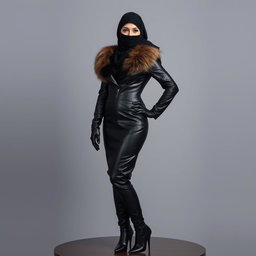 A beautiful woman wearing a hijab and niqab, with only her eyes visible