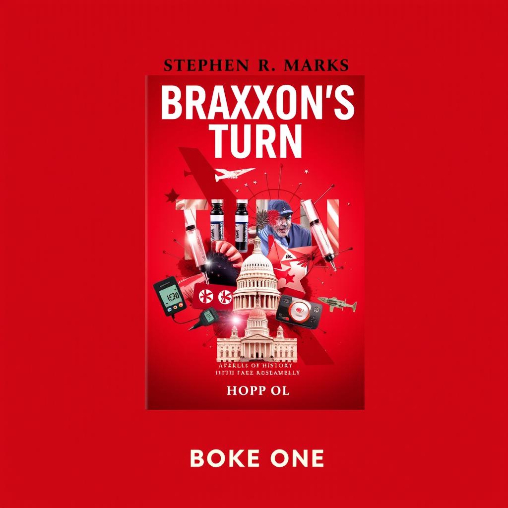 A modern and sleek book cover for 'Braxton's Turn' by Stephen R
