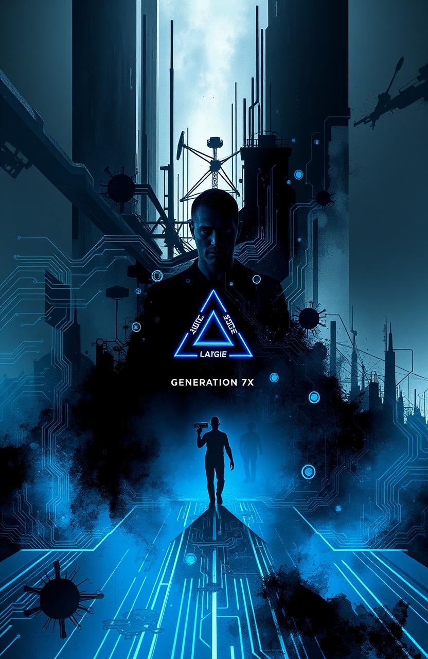 A striking visual representation of the conflict between technology and humanity, featuring abstract elements symbolizing both sides of the struggle