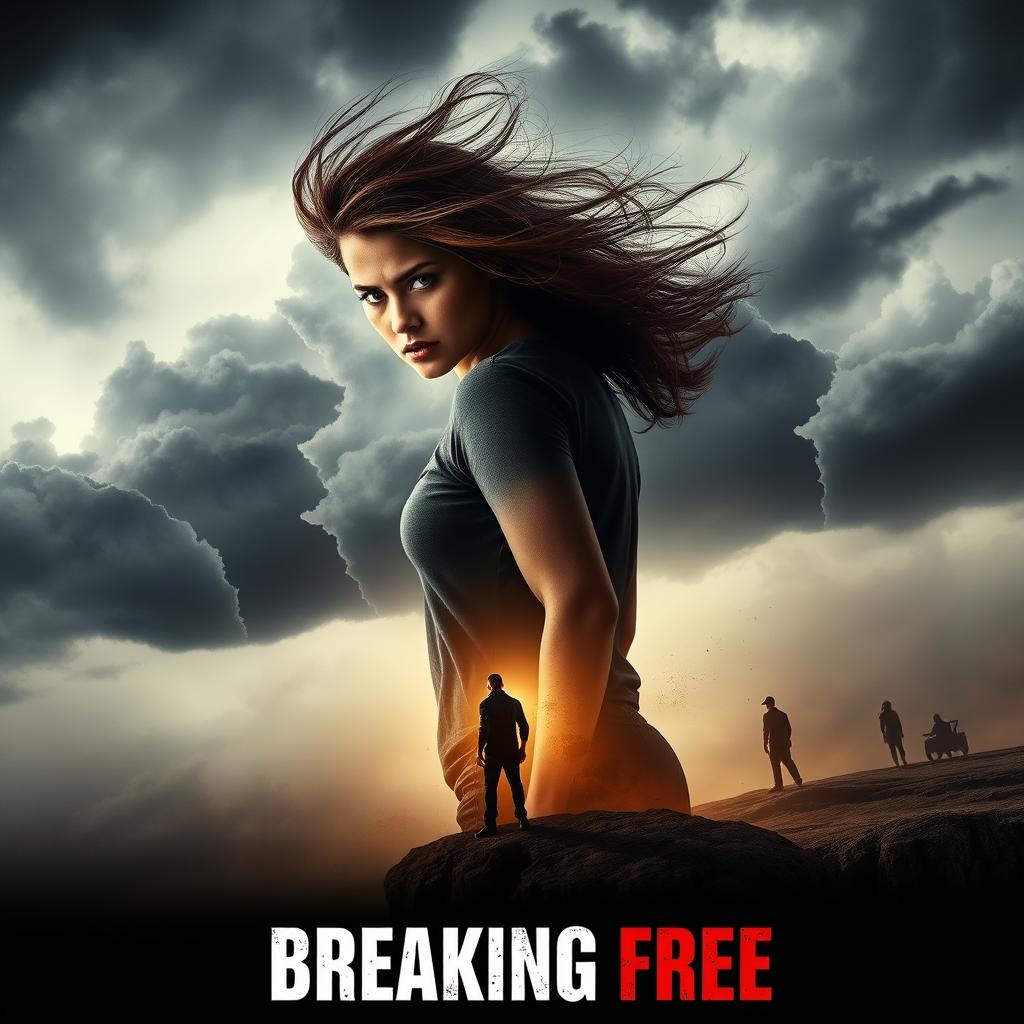 A powerful and aggressive drama movie poster featuring a central character in a moment of intense emotional conflict