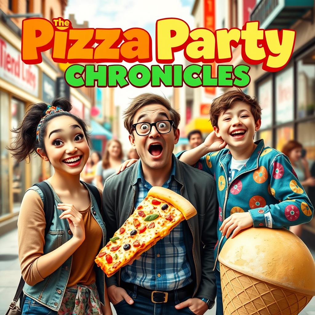 A realistic comedy movie poster that captures a lighthearted moment between characters