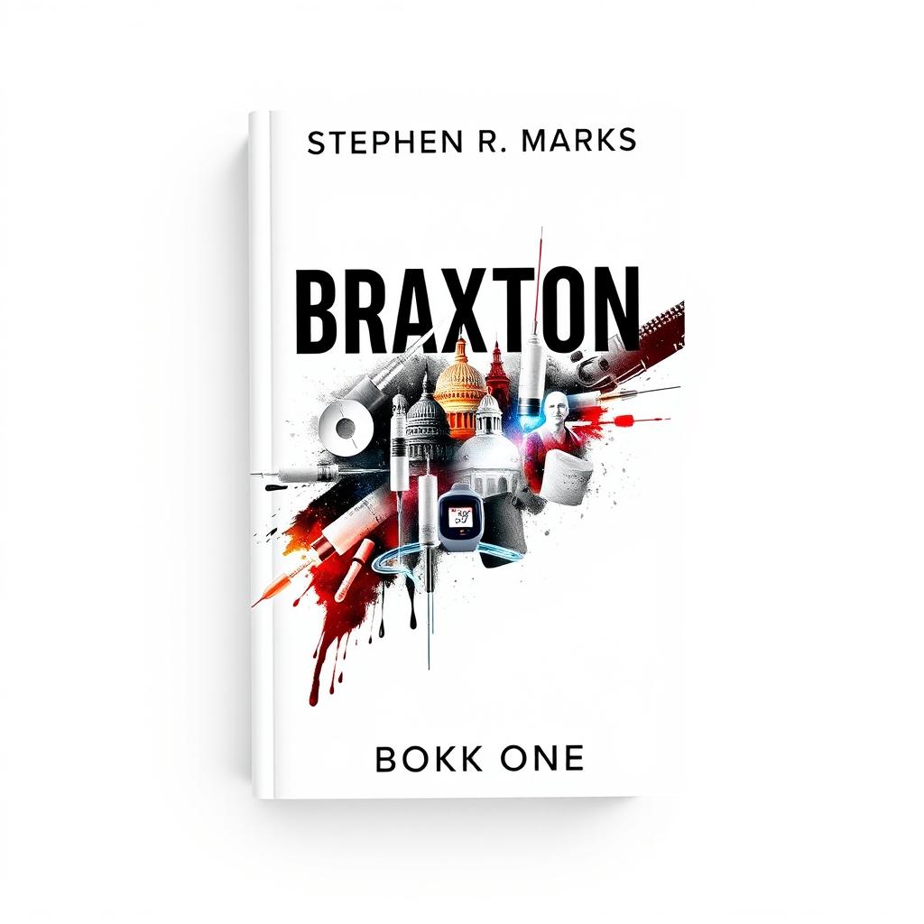 A modern and sleek book cover for 'Braxton Plan' by Stephen R
