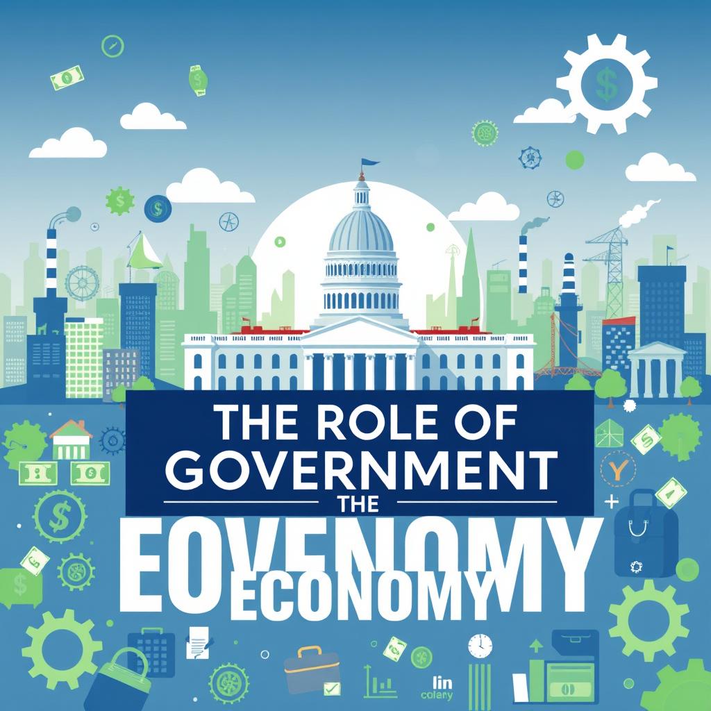 A striking cover page designed to showcase the role of government in the economy
