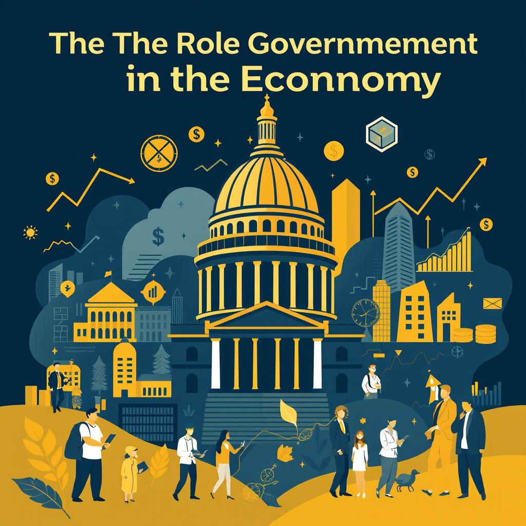 An engaging cover page showcasing the role of government in the economy