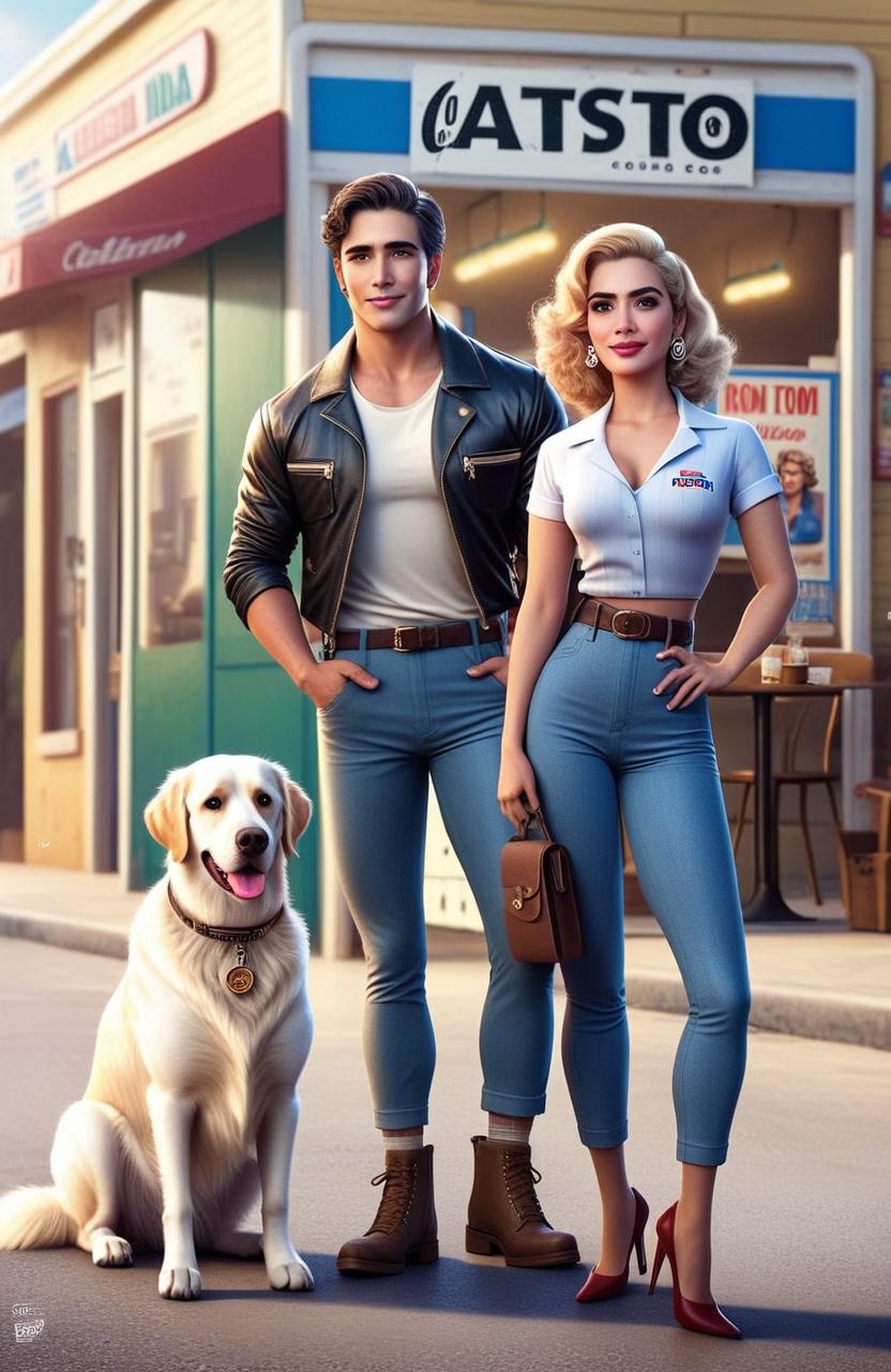 Love on the Big Screen: Couple & Their Dog