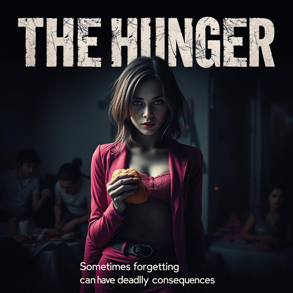 A chilling horror movie poster titled 'THE HUNGER'