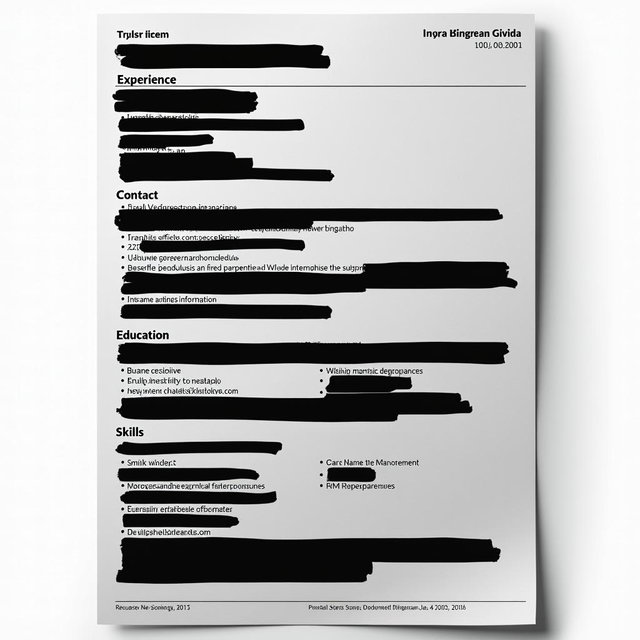 Unlock the Mystery: The Redacted Résumé