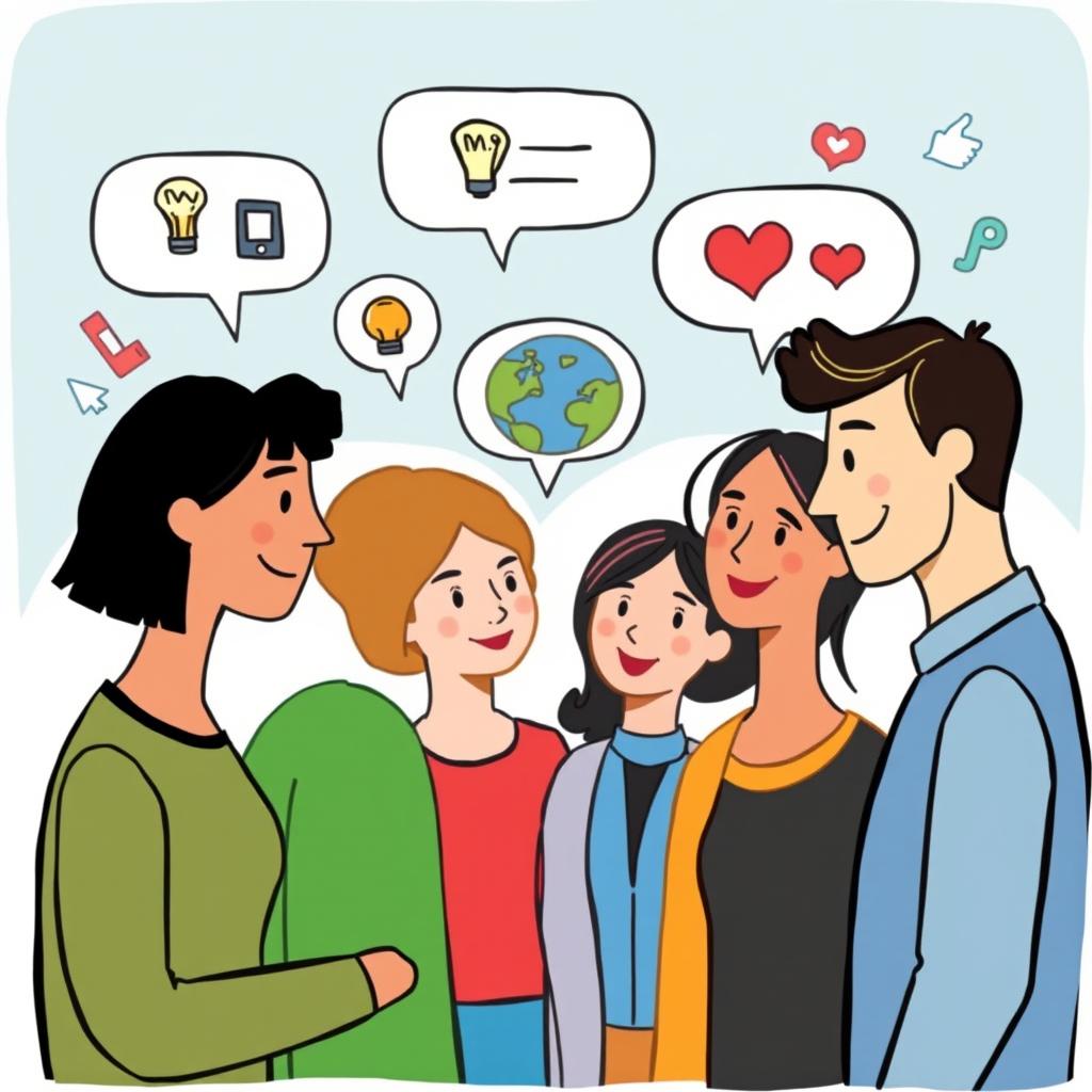 The Power of Communication: A Colorful Illustration of Ideas and ...