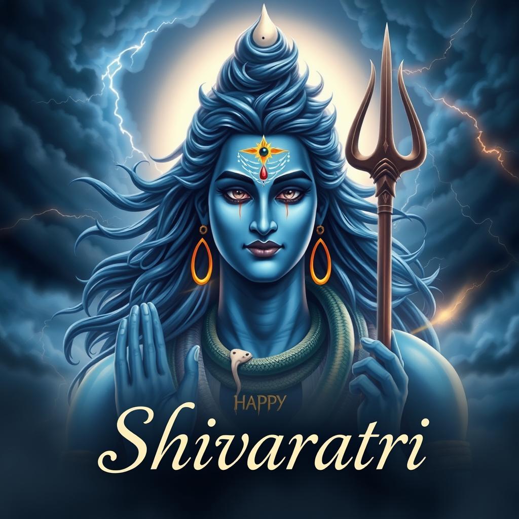 An attractive representation of Lord Shiva, depicted in a serene and captivating manner