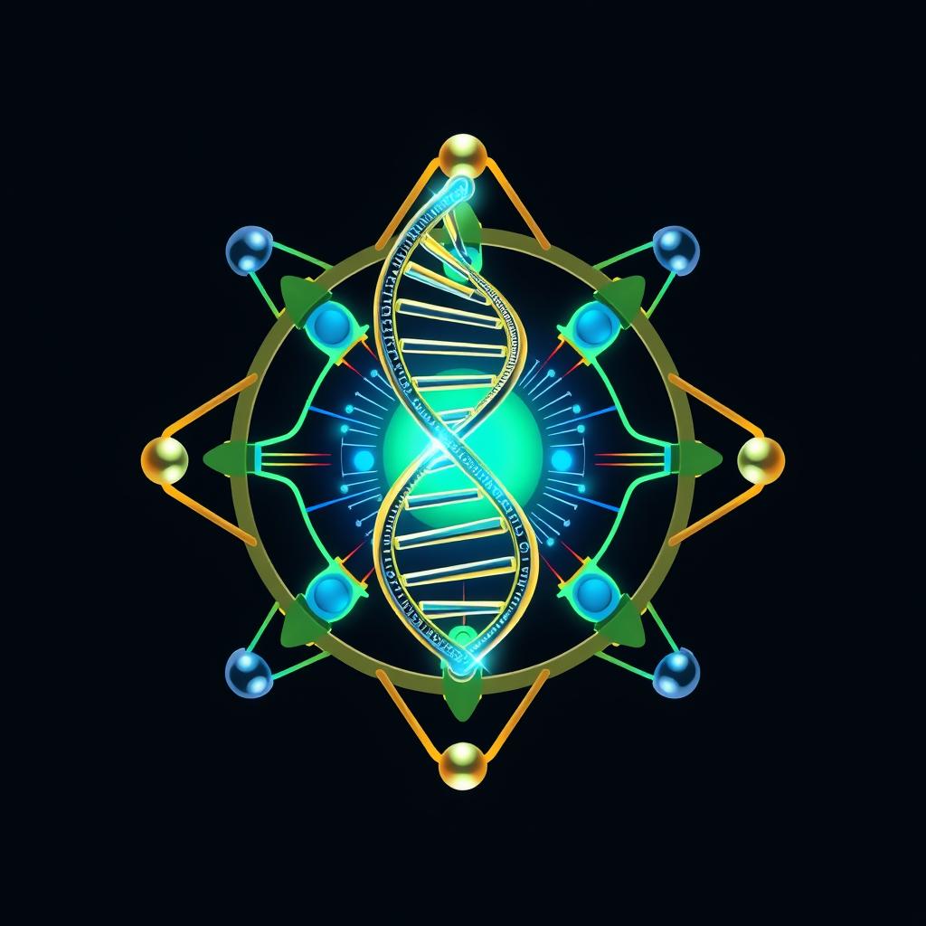 An engaging and thought-provoking symbol that embodies the essence of science, technology, and society