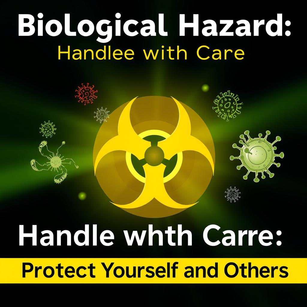 A striking and informative banner showcasing a biological hazard theme