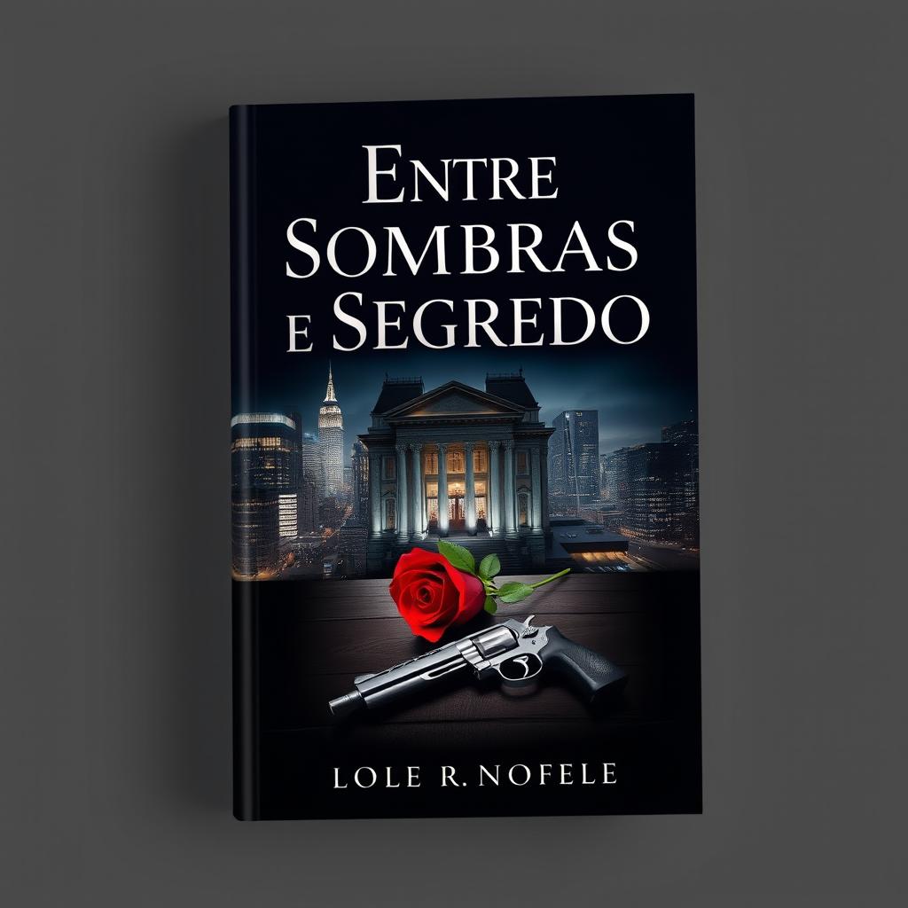 Book cover design for 'Entre Sombras e Segredo'