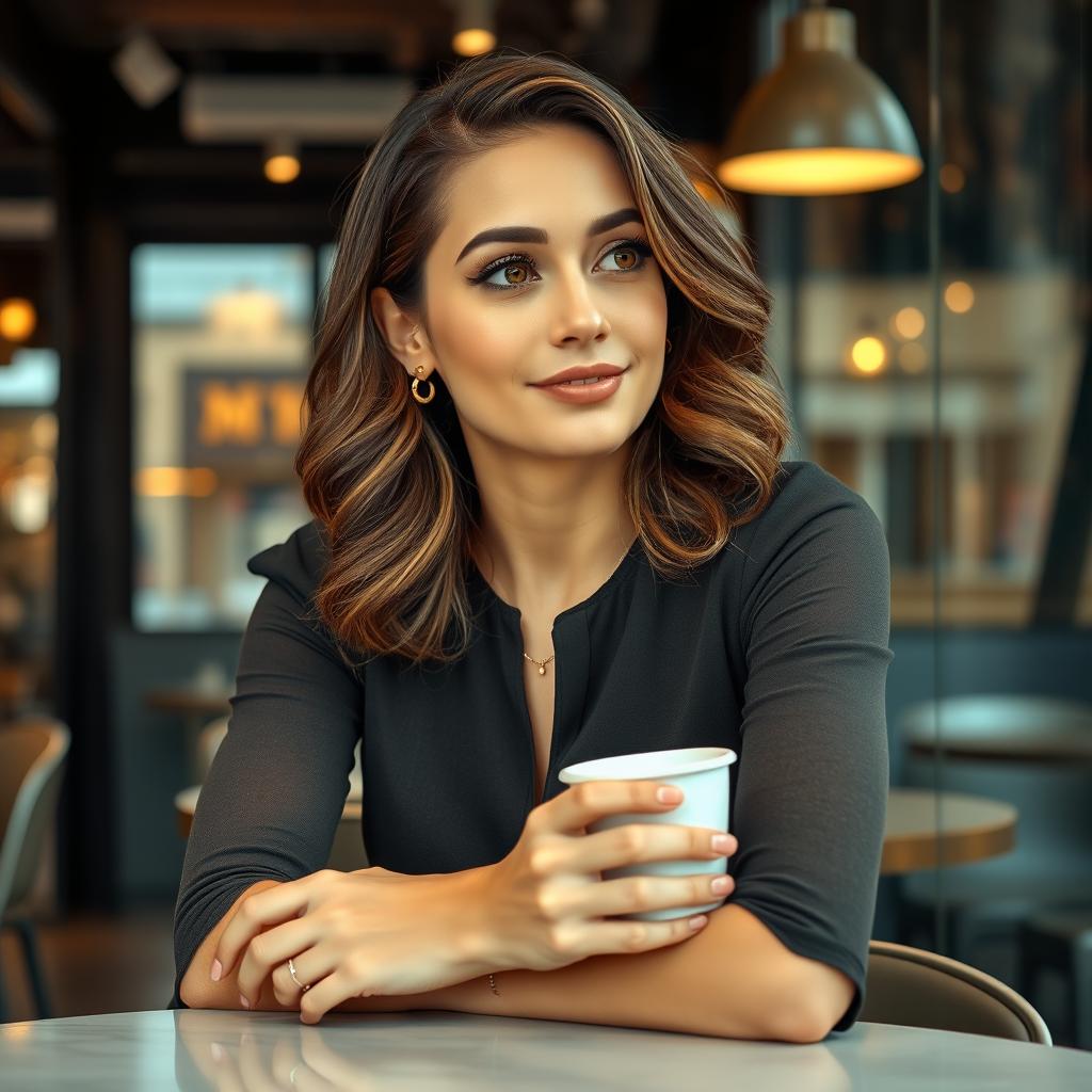 A beautiful woman in her 20s, with a confident demeanor and a sophisticated lifestyle