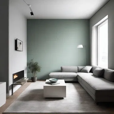 The walls of the modern apartment were painted in an ammoniated shade to create a sleek and contemporary ambiance.