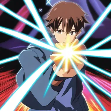 The protagonist's weapon was infused with an ammoniated substance, causing it to emit a glowing aura in the anime series.