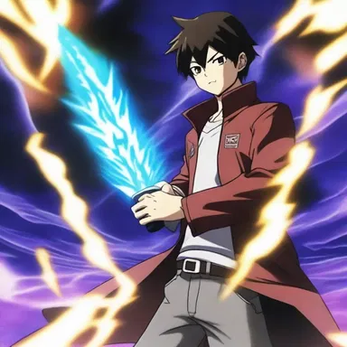 The protagonist's weapon was infused with an ammoniated substance, causing it to emit a glowing aura in the anime series.