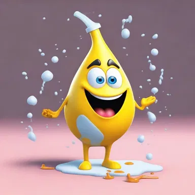 The mischievous cartoon character accidentally spilled an ammoniated liquid, causing unexpected reactions and chaos.
